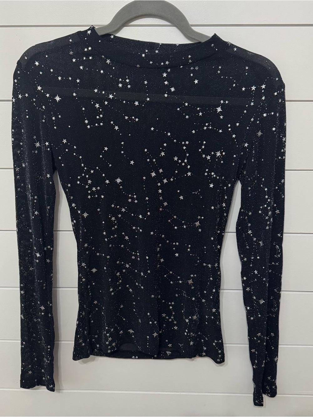 Shein mesh sparkly sheer top